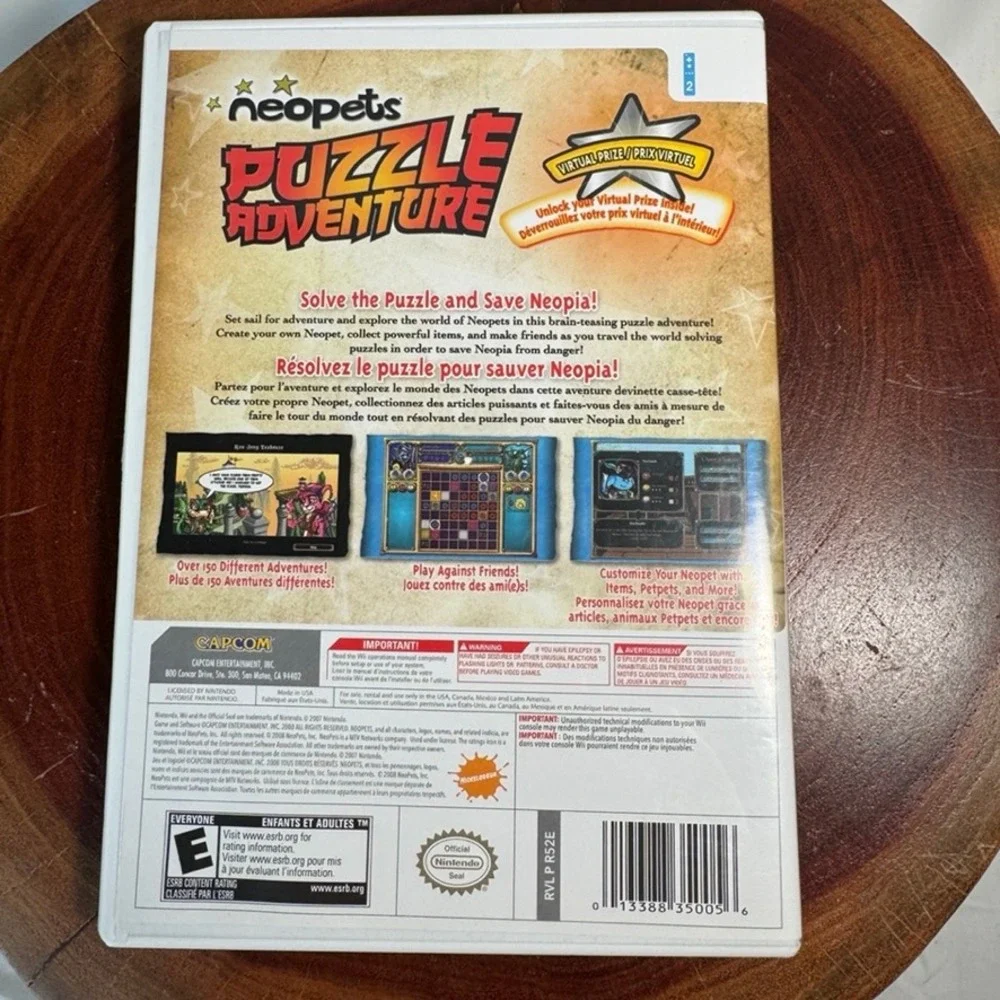 Neopets Puzzle Adventure Nintendo Wii Capcom 2008 CIB Complete With Manual